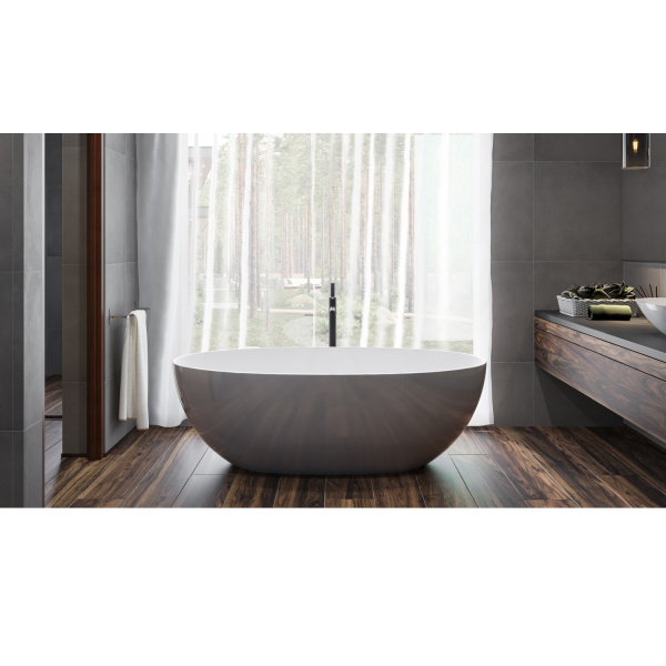 Ванна WHITECROSS Diamond 170x87 (белый глянец) иск. камень