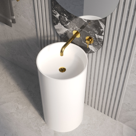 Умывальник WHITECROSS Altar D=43 (белый мат) иск. камень