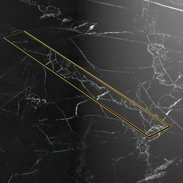 Душевой трап EXCELLENT Stilio Gold 60 см. под облицовку плиткой (золото)