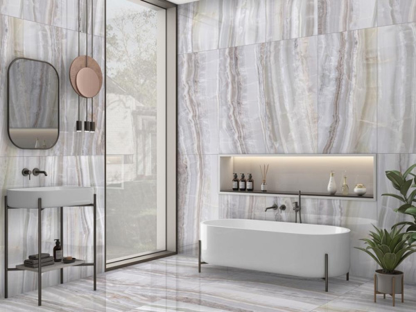 Керамогранит ONIX Ivory Extra HIGH GLOSSY (ENONX4003HG60120) 60x120 от Ennface (Индия)