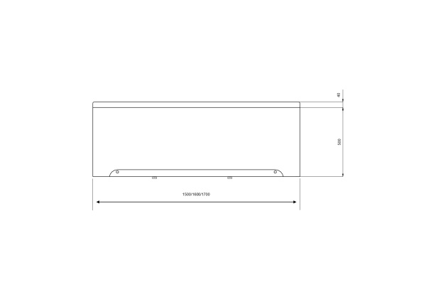 Фронтальная панель к ванне Лугано/Либерти 150см