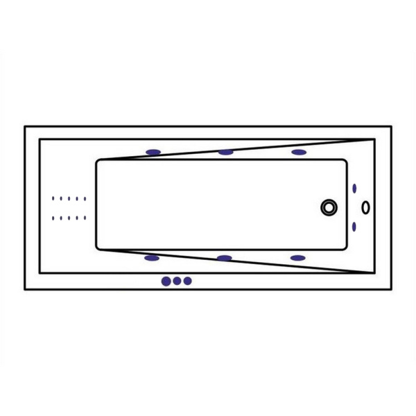 Ванна WHITECROSS Wave 150x70 "SMART NANO" (хром)