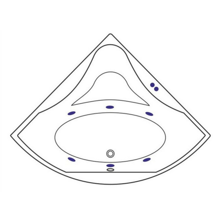 Ванна EXCELLENT Glamour 150x150 "SOFT" (белый)