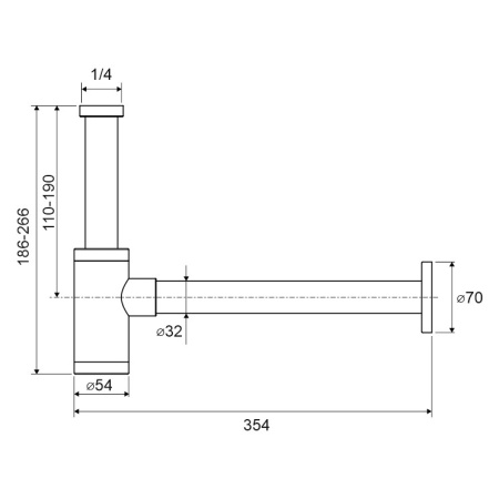Сифон для умывальника декоративный EXCELLENT INEX.2018CR (хром)