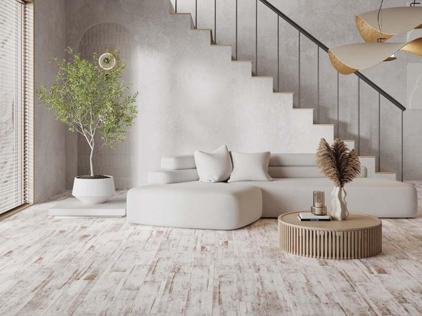 Керамогранит Vesta белый 14.7x59.4 от Ceradim (Индия)