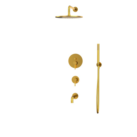 Система для ванны скрытого монтажа WHITECROSS Y YSET07GLB (брашированное золото)