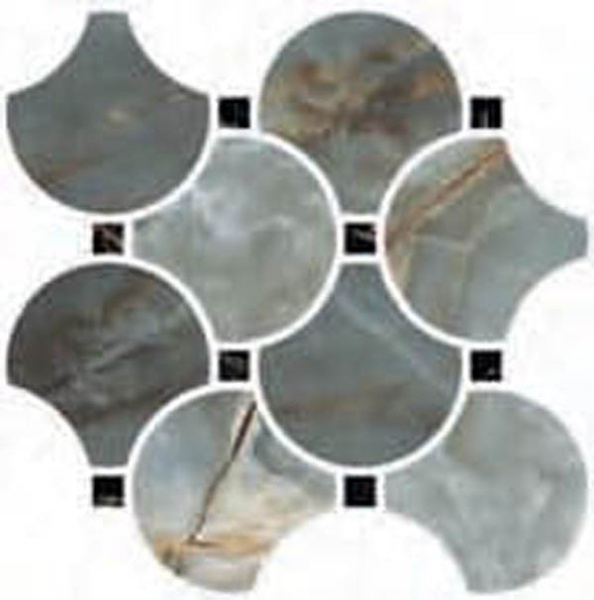 Мозаика SERENADE MOSAICO CIRCLE GREEN 29x29 от Naxos Ceramica (Италия)