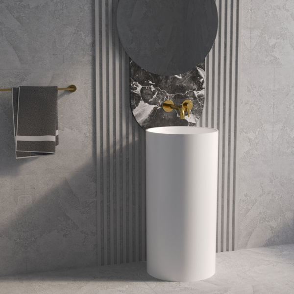 Умывальник WHITECROSS Altar D=43 (белый мат) иск. камень