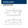Ванна EXCELLENT Oceana Slim 180x80 "NANO" (золото)