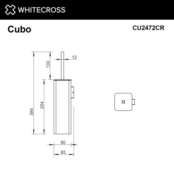 Ершик подвесной WHITECROSS Cubo CU2472CR (хром)
