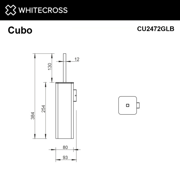 Ершик подвесной WHITECROSS Cubo CU2472GLB (брашированное золото)