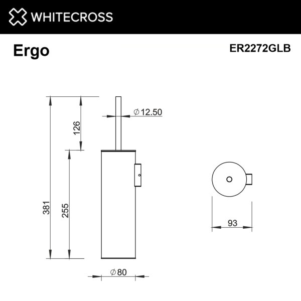 Ершик подвесной WHITECROSS Ergo ER2272GLB (брашированное золото)