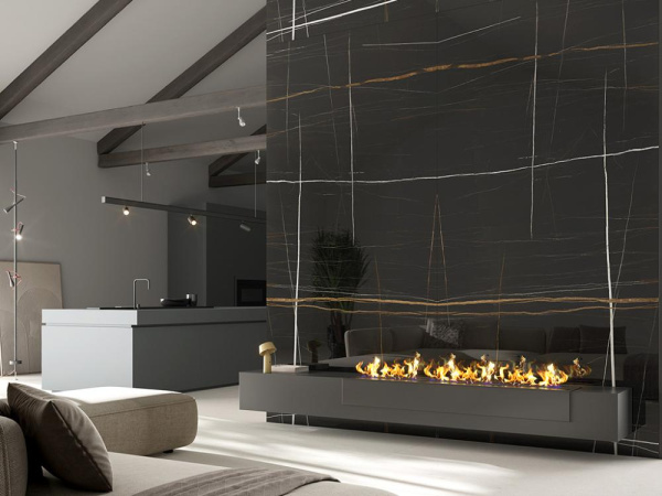 Керамогранит BOOKMATCH SAHARA NOIR B POLISHED 160x320x0.6 от Ascale (Испания)