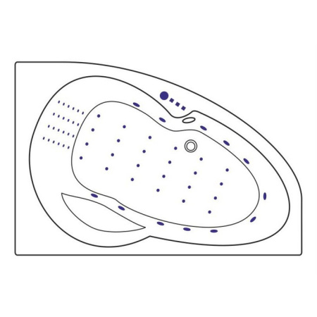 Ванна EXCELLENT Newa 160x95 (правая) "NANO" (золото)
