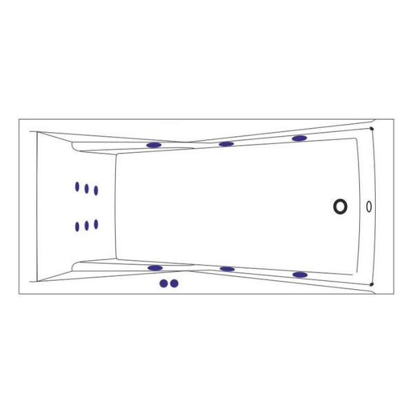 Ванна WHITECROSS Palace 170x75 "LINE" (белый)