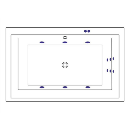 Ванна EXCELLENT Crown Lux 190x120 "LINE" (золото)