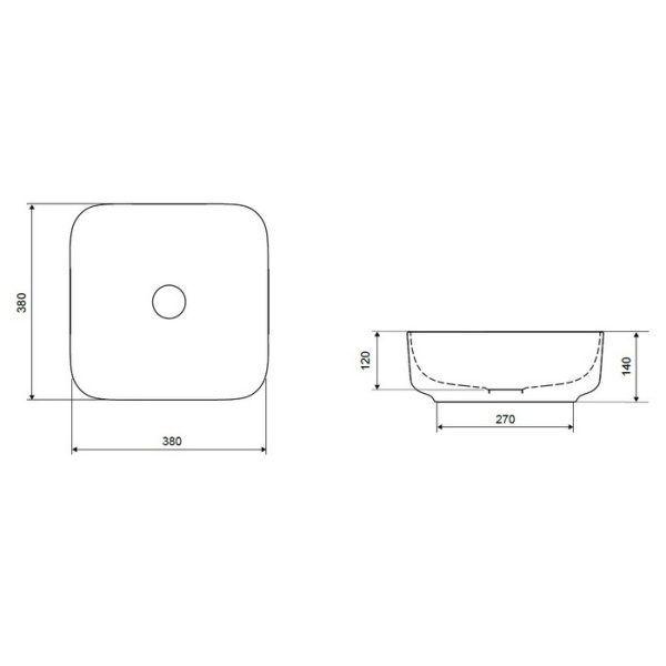 Умывальник EXCELLENT Cori 38