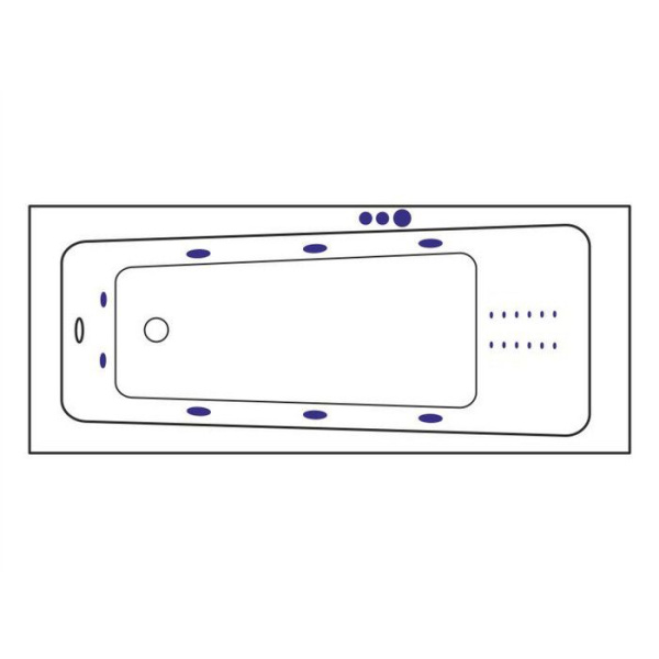 Ванна EXCELLENT Ava 170x70 "SMART NANO" (хром)