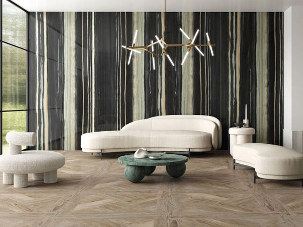 Керамогранит BOSCO BLACK PUL. (6mm) (полированная) 120x260 от TAU Ceramica (Испания)