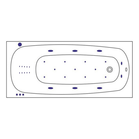 Ванна WHITECROSS Layla Slim 170x75 "ULTRA NANO" (золото)
