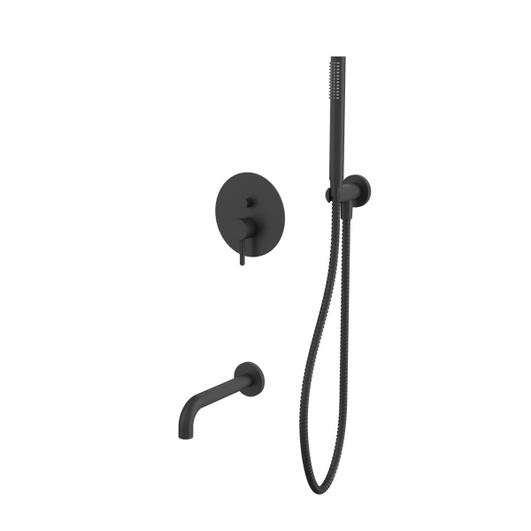 Система для ванны скрытого монтажа WHITECROSS Y YSET06BL (черный мат)