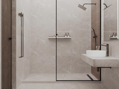 Керамогранит Pietra Grigio бежевый матовый карвинг 60x120 от Laparet