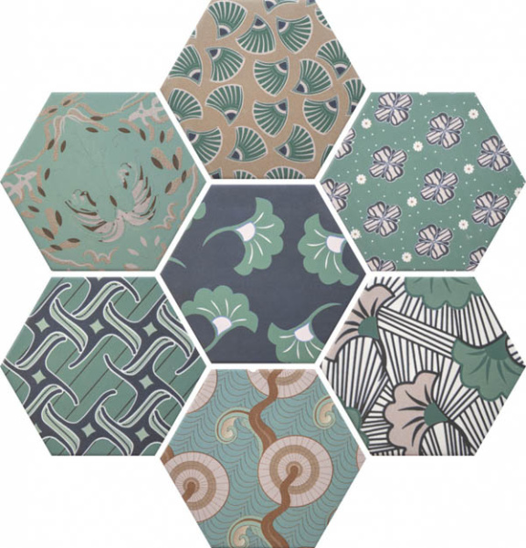 Керамогранит GOOD VIBES MIX DECO. (HEX.) (CV63880) 15x15 от Cevica (Испания)