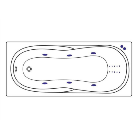 Ванна EXCELLENT Sekwana 170x75 "LINE NANO" (хром)