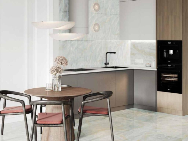 Керамогранит Onyx Miraculous голубой Полированный 60x120 от Ceradim (Индия)