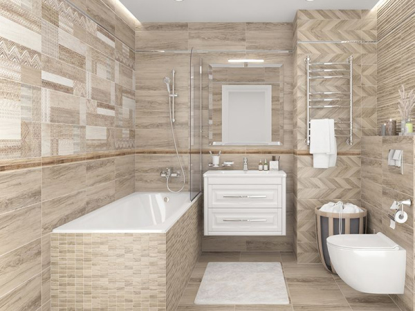 Настенная плитка Amber бежевый узор 60028 20x60 от Laparet