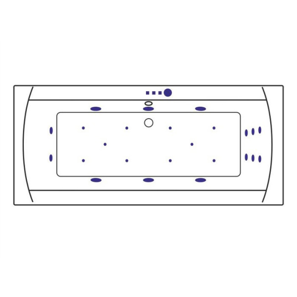 Ванна EXCELLENT Aquaria Lux Slim 180x80 "ULTRA" (золото)