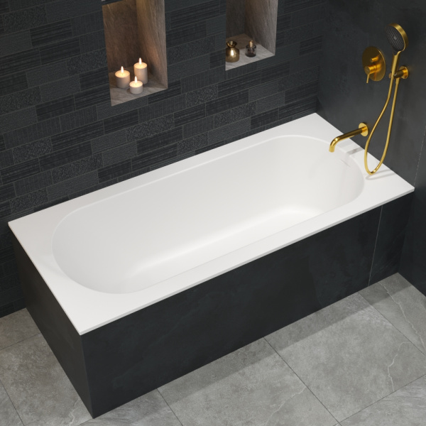 Ванна WHITECROSS Gin 170x75 (белый мат) иск. камень