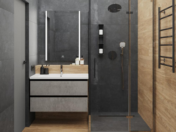 Керамогранит Cement Strength Graphite Темно-серый Матовый 80 80x80 от Ceradim (Индия)