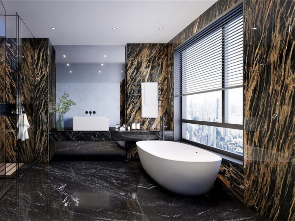 Керамогранит Persian Portoro Polished (6 мм) (MN727CP261206) 120x260 от Moreroom (Китай)