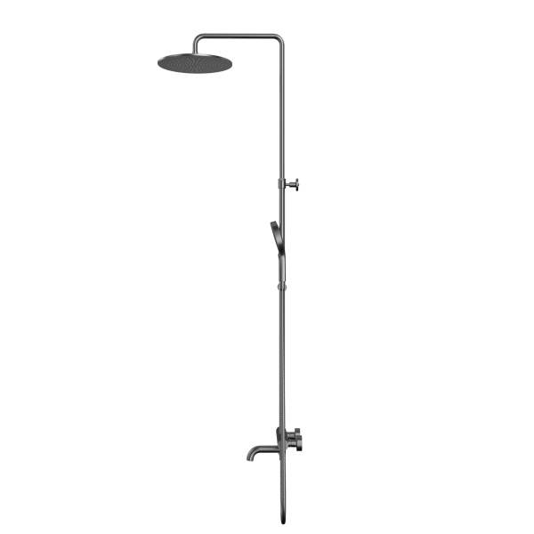 Термостатическая система для ванны наружного монтажа WHITECROSS Y Y1234TOPGM (оружейная сталь)