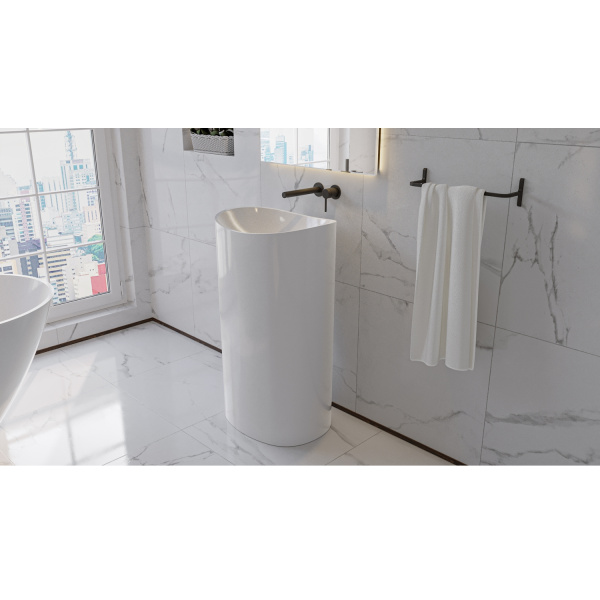 Умывальник WHITECROSS Stella 50x40 (белый глянец) иск. камень