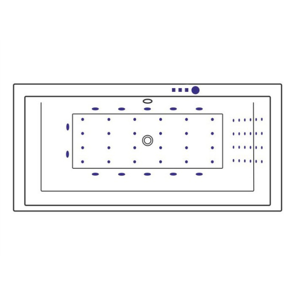 Ванна EXCELLENT Crown Grand 190x90 "NANO" (золото)