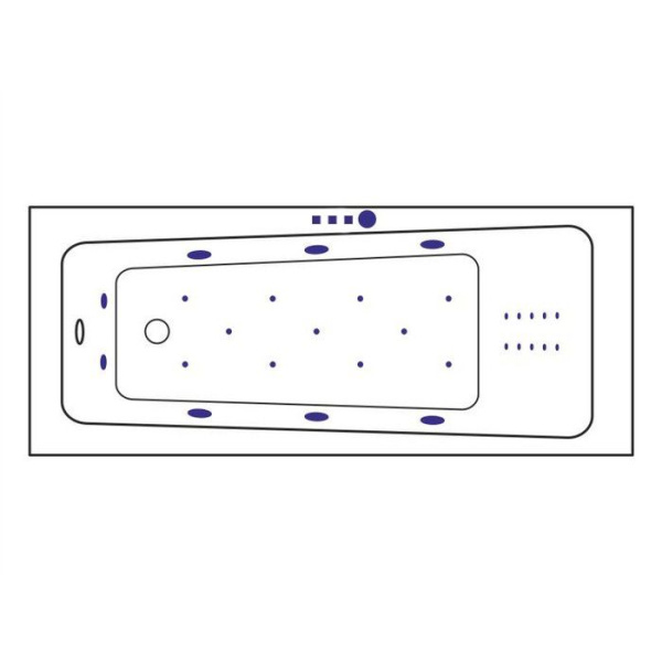 Ванна EXCELLENT Ava 160x70 "ULTRA NANO" (золото)