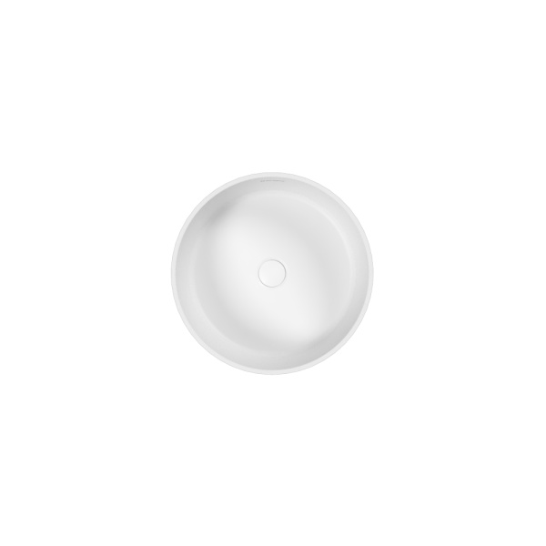 Умывальник WHITECROSS Air D=40,5 (черный/белый мат) иск. камень