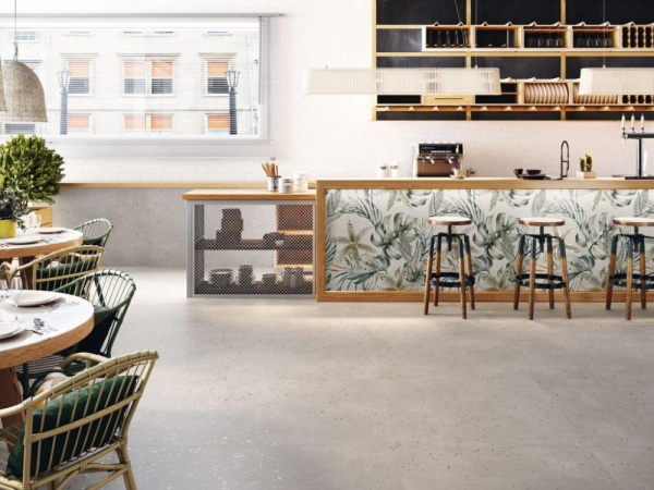 Керамогранит HELSINKI 1841 BIANCO DECOR GARDEN (HLSBD) 100x100 от Porcelanite Dos (Испания)