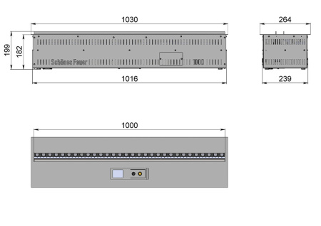 Электрический очаг Schones Feuer 3D FireLine 1000 Pro