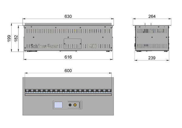 Электрический очаг 3D FireLine 600 RGB