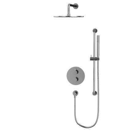 Термостатическая душевая система скрытого монтажа WHITECROSS Y YSET09NIB (брашированный никель)