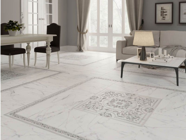 Вставка Бьянка Каррара белый (3603-0084) 7x7 от Lasselsberger Ceramics (Россия)