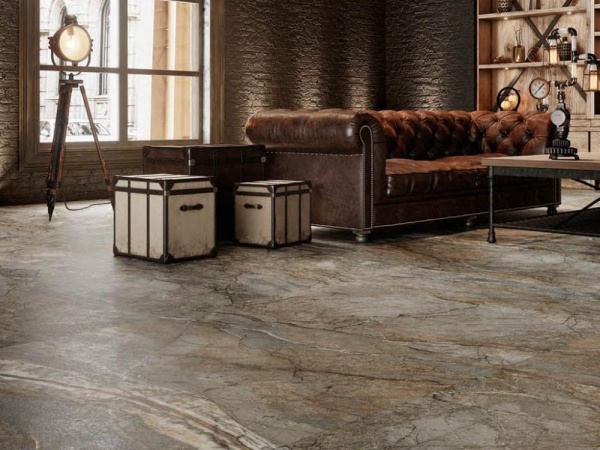 Керамогранит Сильвер Рут DL013100R серый обрезной 119.5x119.5 от Kerama Marazzi (Россия)