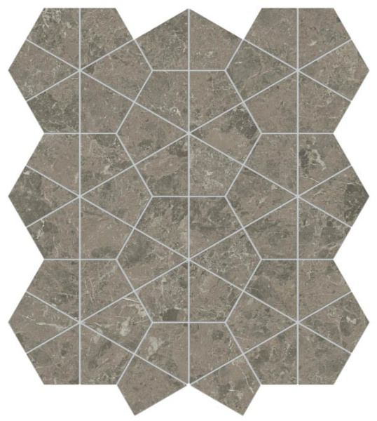 Мозаика Marvel Meraviglia Grigio Elegante Hexagon Lapp. (AJQ1) 40.3x46.6 от Atlas Concorde (Италия)