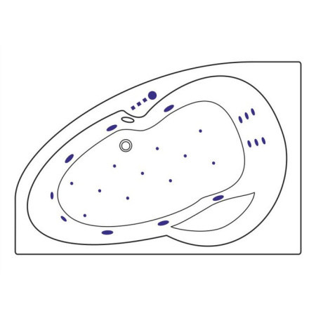 Ванна EXCELLENT Newa 160x95 (левая) "ULTRA" (белый)