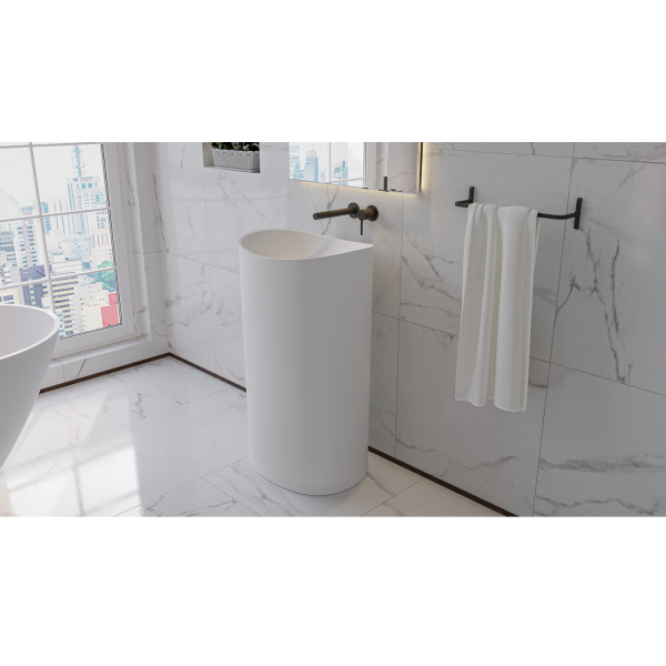 Умывальник WHITECROSS Stella 50x40 (белый мат) иск. камень