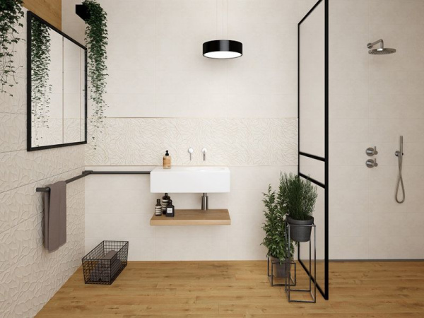 Вставка Organic цветы бежевый (OR2U011DT) 25x75 от Mei (Германия)