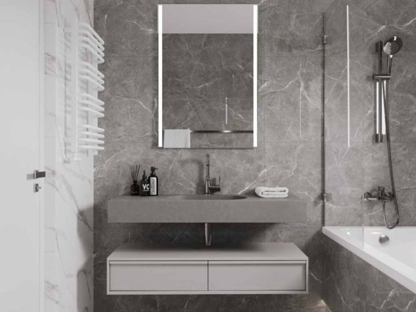 Керамогранит Stone Cool Grey серый Полированный 60x120 от Ceradim (Индия)